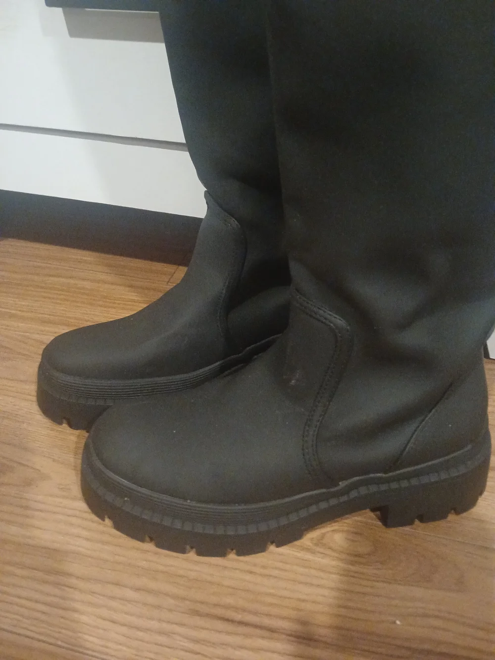 Black Women's Tall Winter Boots - Brand Unspecified